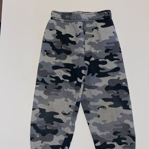 CAMO SWEATPANTS, gray and black, toddler size 4, worn once